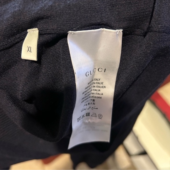 Men’s Gucci fine wool intarsia crewneck sweater size XL made in Italy - Picture 6 of 8